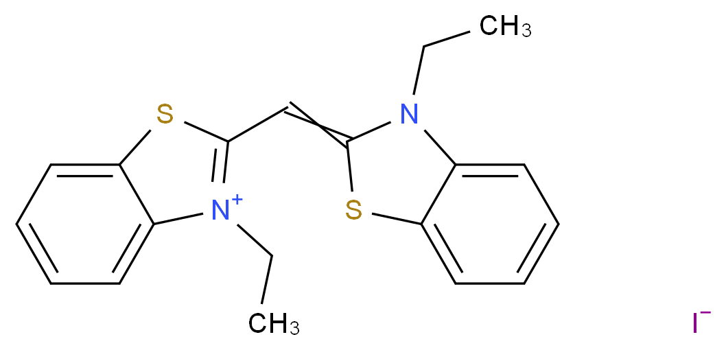 3,3′-Diethylthiacyanine iodide_分子结构_CAS_2197-01-5)