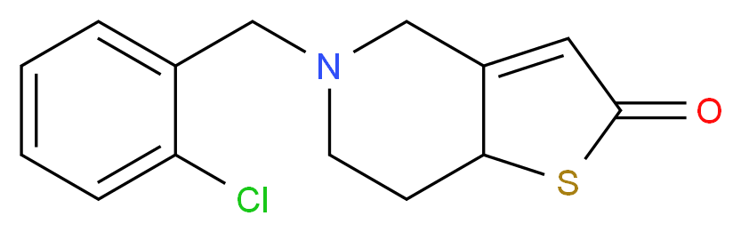 5-[(2-chlorophenyl)methyl]-2H,4H,5H,6H,7H,7aH-thieno[3,2-c]pyridin-2-one_分子结构_CAS_83427-51-4