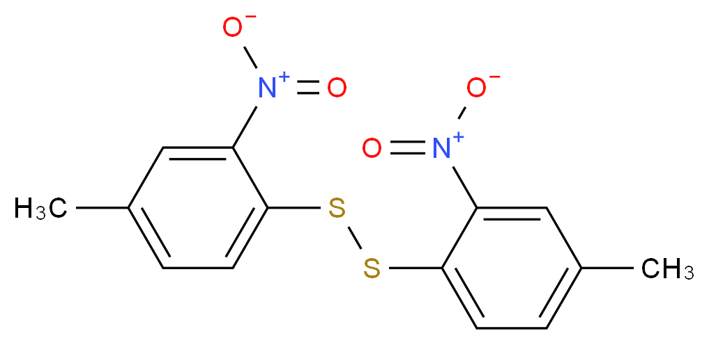 4-methyl-1-[(4-methyl-2-nitrophenyl)disulfanyl]-2-nitrobenzene_分子结构_CAS_35350-31-3