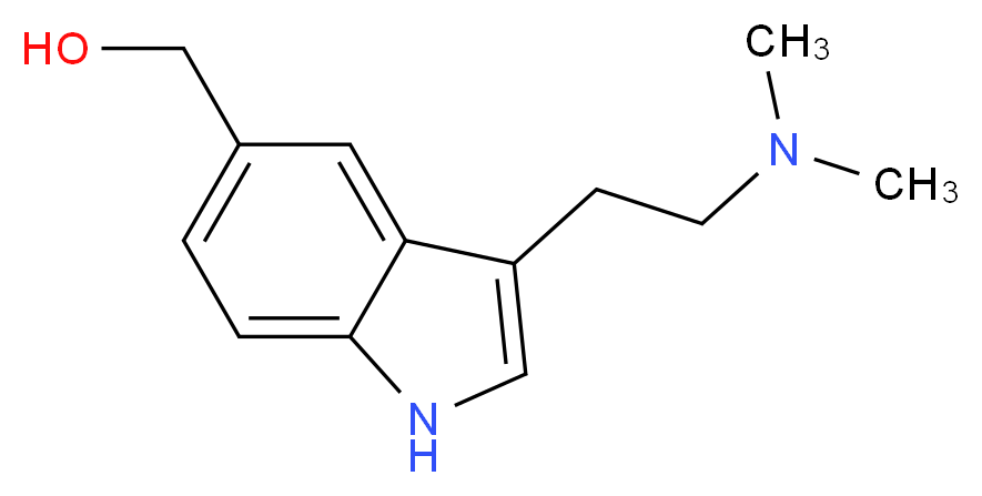 {3-[2-(dimethylamino)ethyl]-1H-indol-5-yl}methanol_分子结构_CAS_334981-08-7