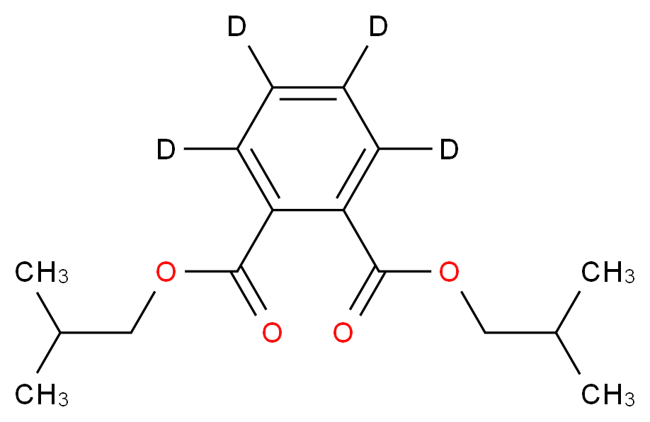 1,2-bis(2-methylpropyl) (<sup>2</sup>H<sub>4</sub>)benzene-1,2-dicarboxylate_分子结构_CAS_358730-88-8