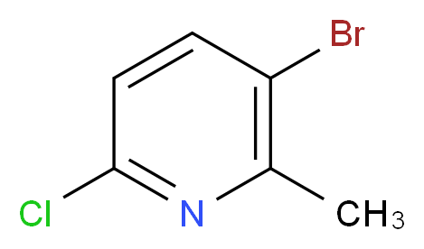 3-Bromo-6-chloro-2-methylpyridine_分子结构_CAS_132606-40-7)