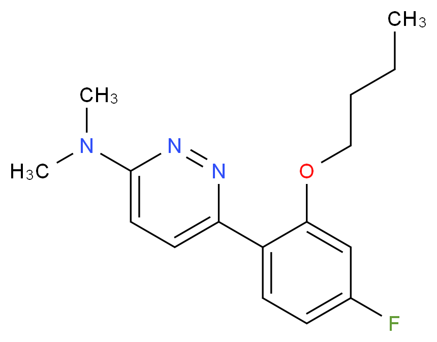 6-(2-butoxy-4-fluorophenyl)-N,N-dimethylpyridazin-3-amine_分子结构_CAS_)