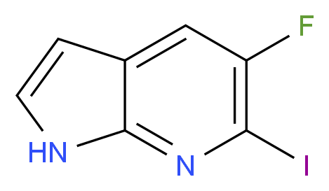 5-fluoro-6-iodo-1H-pyrrolo[2,3-b]pyridine_分子结构_CAS_1228665-63-1