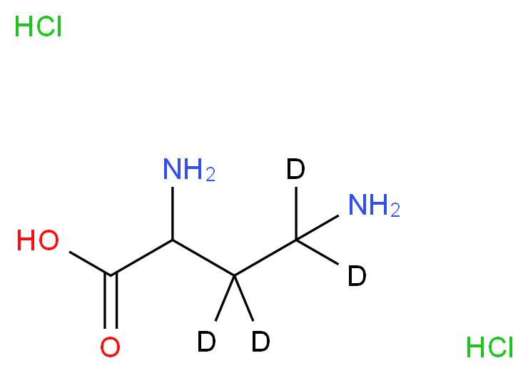 2,4-diamino(3,3,4,4-<sup>2</sup>H<sub>4</sub>)butanoic acid dihydrochloride_分子结构_CAS_1219346-22-1