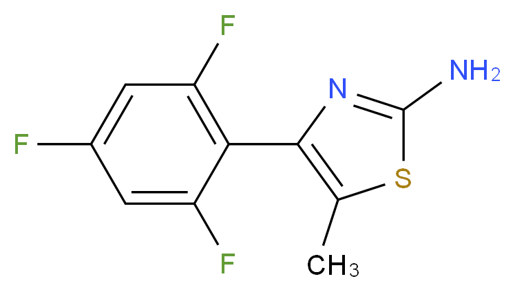 5-methyl-4-(2,4,6-trifluorophenyl)-1,3-thiazol-2-amine_分子结构_CAS_)