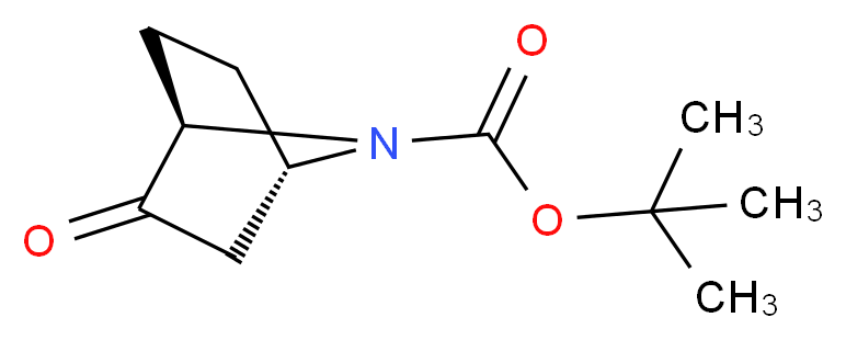 (1R,4S)-7-Boc-2-oxo-7-azabicyclo[2.2.1]heptane_分子结构_CAS_163513-98-2)