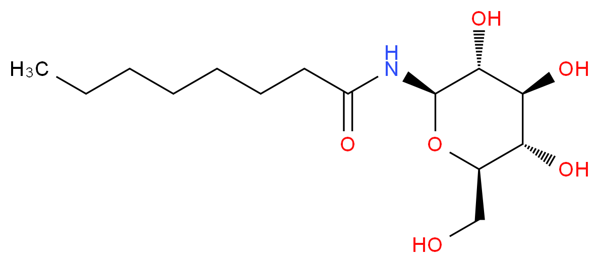 N-Octanoyl-β-D-glucosylamine_分子结构_CAS_134403-86-4)