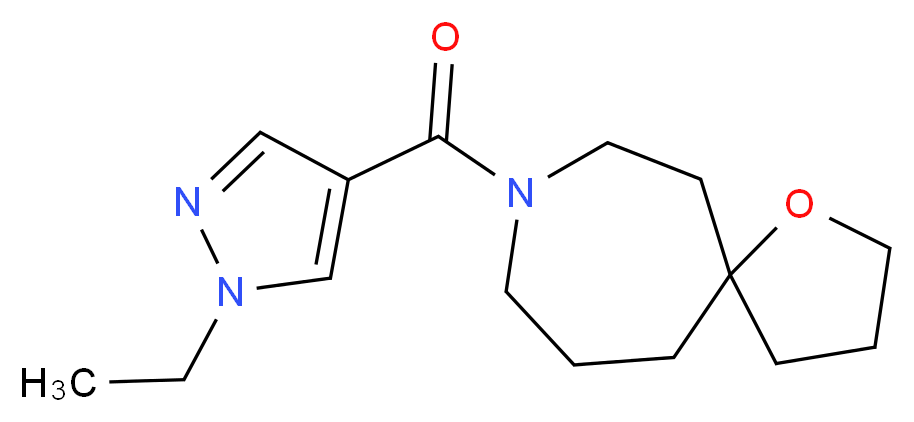 8-[(1-ethyl-1H-pyrazol-4-yl)carbonyl]-1-oxa-8-azaspiro[4.6]undecane_分子结构_CAS_)