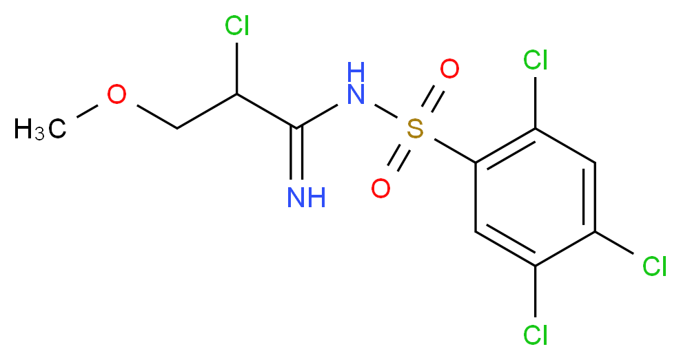N1-(2-chloro-3-methoxypropanimidoyl)-2,4,5-trichlorobenzene-1-sulphonamide_分子结构_CAS_)