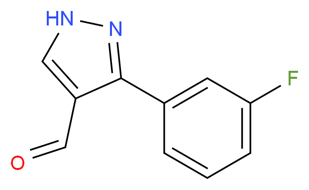 3-(3-fluorophenyl)-1H-pyrazole-4-carbaldehyde_分子结构_CAS_161398-15-8