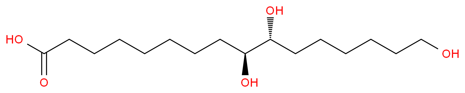 (9S,10R)-9,10,16-trihydroxyhexadecanoic acid_分子结构_CAS_533-87-9