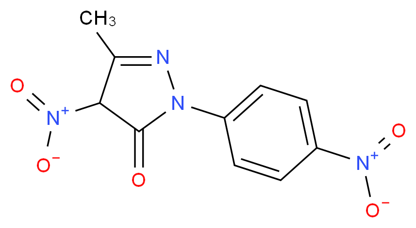3-Methyl-4-nitro-1-(4-nitrophenyl)-1H-pyrazol-5(4H)-one_分子结构_CAS_550-74-3)