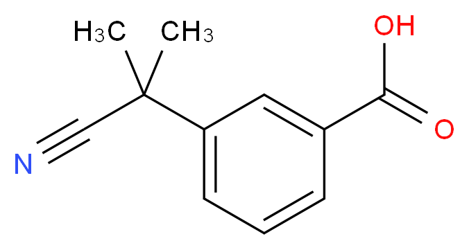 3-(2-Cyanopropan-2-yl)benzoic acid_分子结构_CAS_872091-00-4)