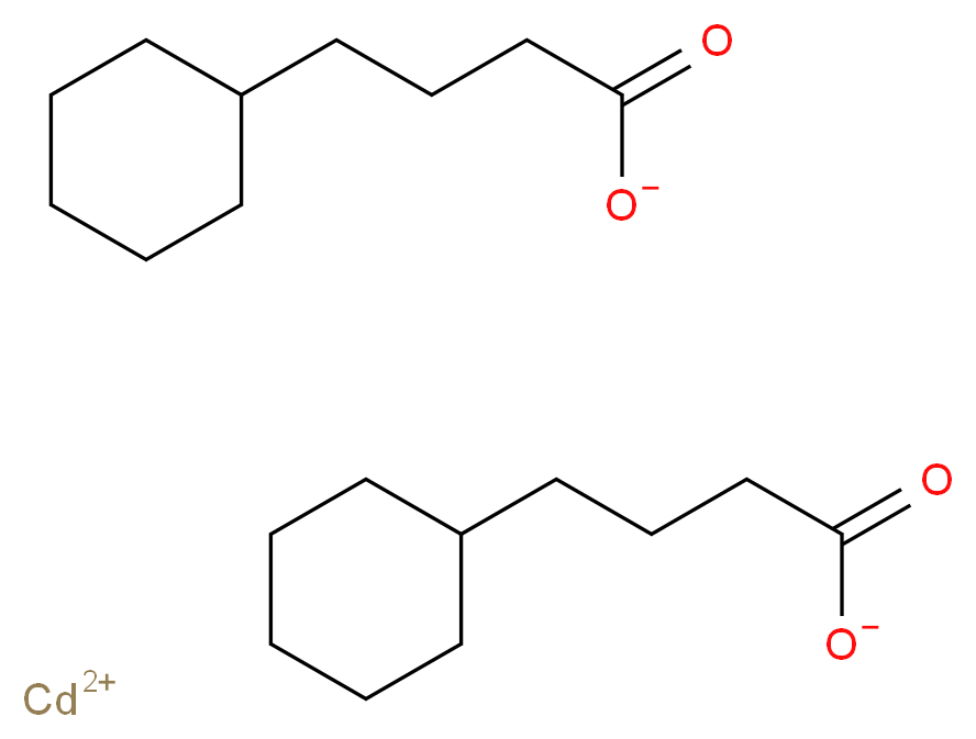 cadmium(2+) ion bis(4-cyclohexylbutanoate)_分子结构_CAS_55700-14-6