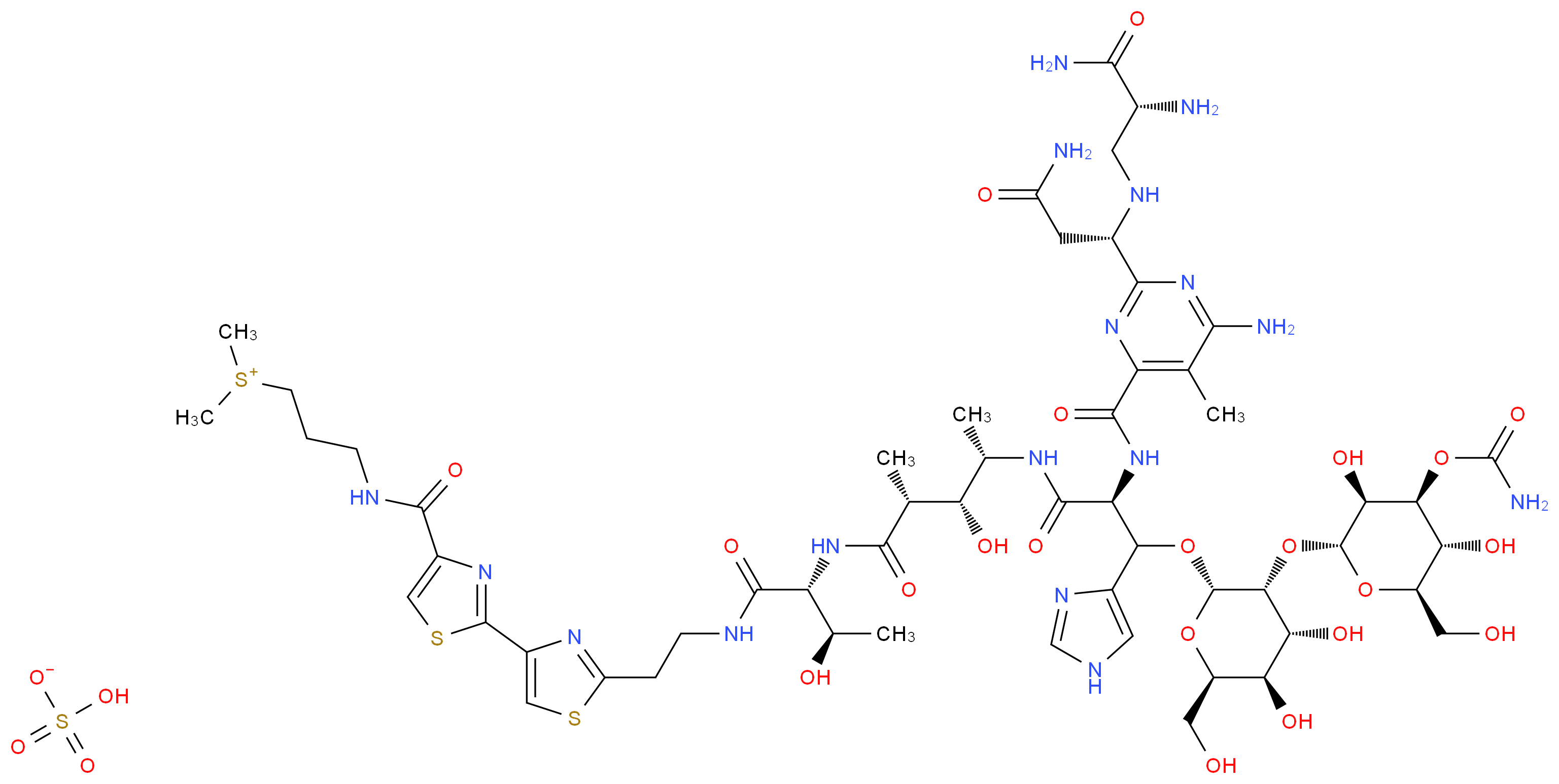 Bleomycin sulfate_分子结构_CAS_9041-93-4)