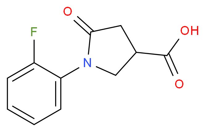 1-(2-fluorophenyl)-5-oxopyrrolidine-3-carboxylic acid_分子结构_CAS_1998-86-3)