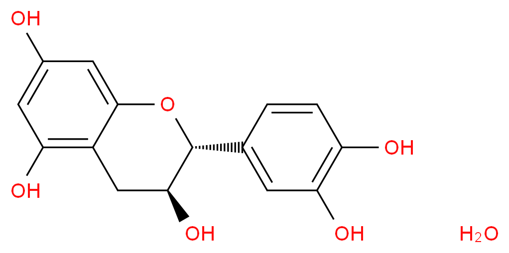 (2R,3S)-2-(3,4-dihydroxyphenyl)-3,4-dihydro-2H-1-benzopyran-3,5,7-triol hydrate_分子结构_CAS_225937-10-0