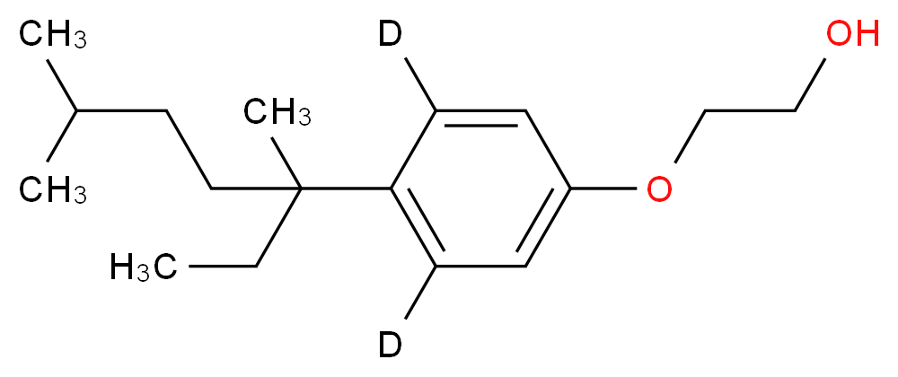 2-[4-(1-乙基-1,4-二甲基戊基)苯氧基-3,5-d2]乙醇 溶液_分子结构_CAS_1173019-32-3)