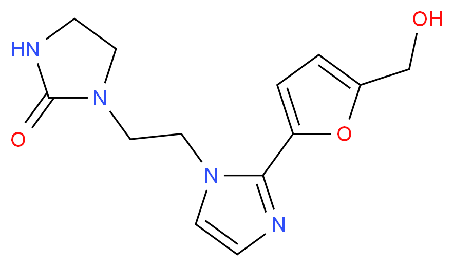 1-(2-{2-[5-(hydroxymethyl)-2-furyl]-1H-imidazol-1-yl}ethyl)imidazolidin-2-one_分子结构_CAS_)