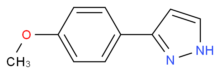 3-(4-methoxyphenyl)-1H-pyrazole_分子结构_CAS_27069-17-6