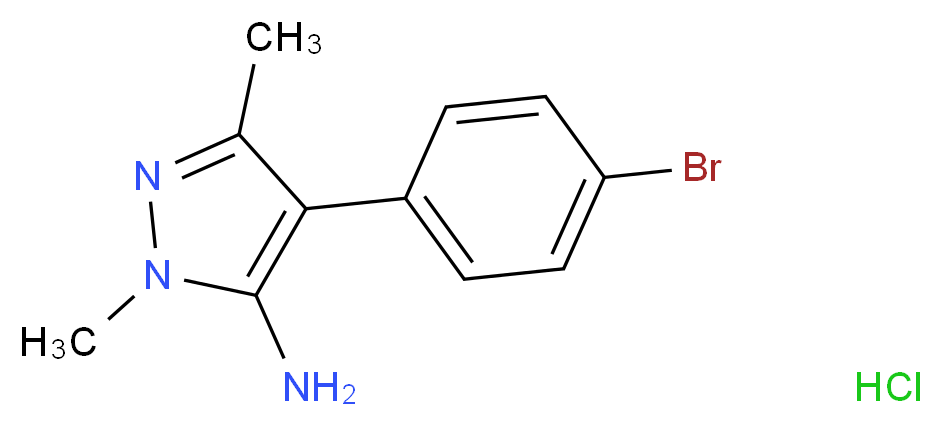 4-(4-bromophenyl)-1,3-dimethyl-1H-pyrazol-5-amine hydrochloride_分子结构_CAS_)