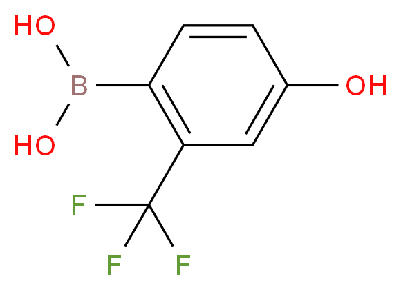 4-HYDROXY-2-(TRIFLUOROMETHYL)PHENYLBORONIC ACID_分子结构_CAS_943918-05-6)