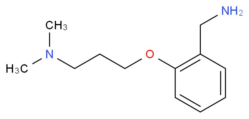 {2-[3-(dimethylamino)propoxy]phenyl}methanamine_分子结构_CAS_916766-87-5