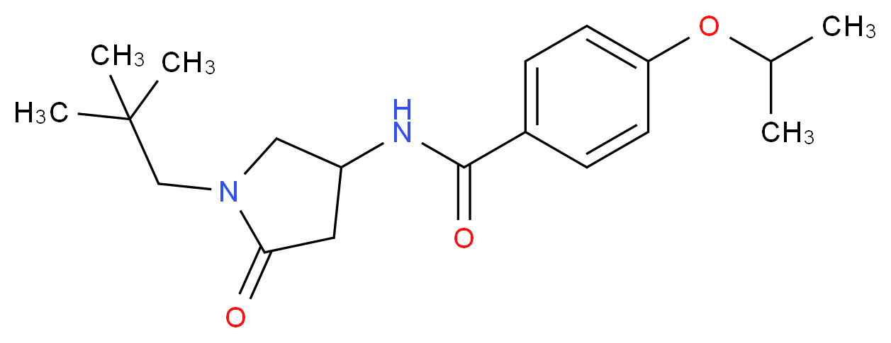 N-[1-(2,2-dimethylpropyl)-5-oxo-3-pyrrolidinyl]-4-isopropoxybenzamide_分子结构_CAS_)