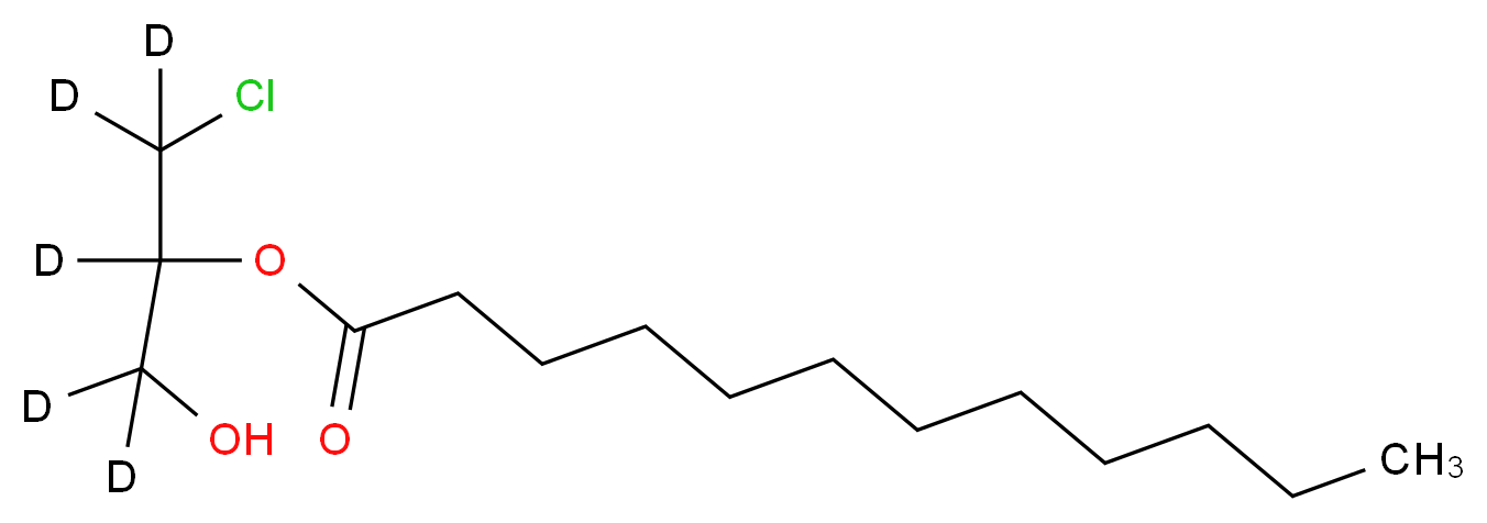 1-chloro-3-hydroxy(<sup>2</sup>H<sub>5</sub>)propan-2-yl dodecanoate_分子结构_CAS_1330055-73-6