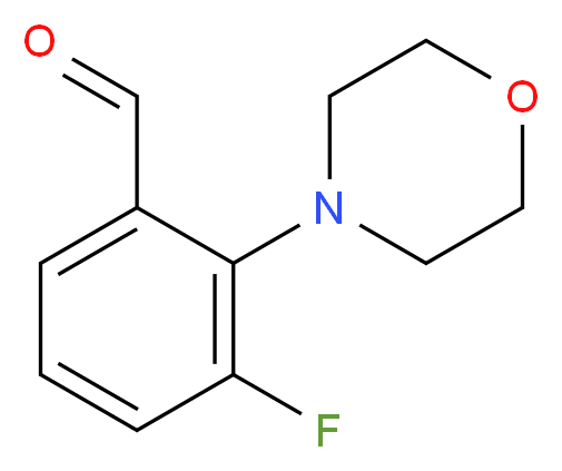 3-fluoro-2-(morpholin-4-yl)benzaldehyde_分子结构_CAS_736991-35-8