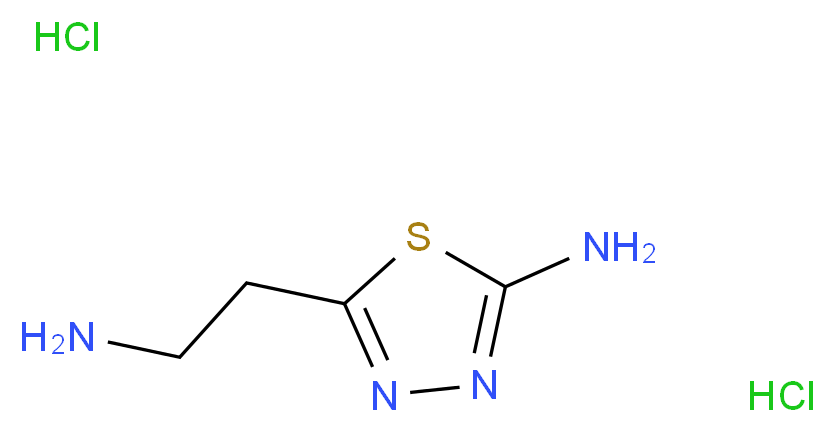 5-(2-Aminoethyl)-1,3,4-thiadiazol-2-amine dihydrochloride_分子结构_CAS_74784-47-7)
