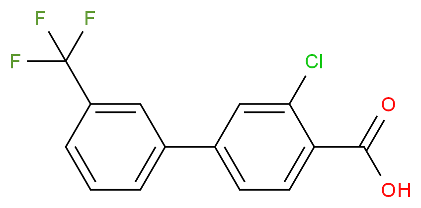 3-Chloro-3'-(trifluoromethyl)-[1,1'-biphenyl]-4-carboxylic acid_分子结构_CAS_1238694-75-1)