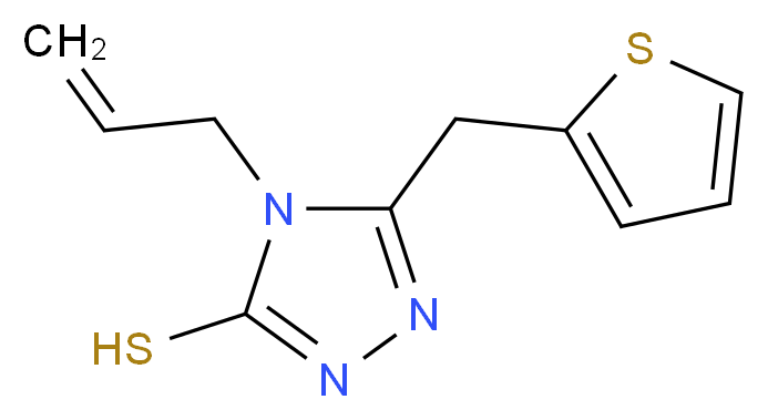 4-(prop-2-en-1-yl)-5-(thiophen-2-ylmethyl)-4H-1,2,4-triazole-3-thiol_分子结构_CAS_)