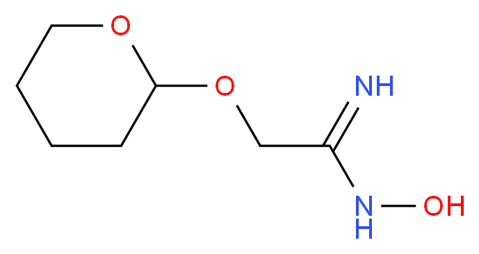 N-HYDROXY-2-(TETRAHYDRO-2H-PYRAN-2-YLOXY)ACETIMIDAMIDE_分子结构_CAS_131041-99-1)