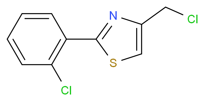 4-(chloromethyl)-2-(2-chlorophenyl)-1,3-thiazole_分子结构_CAS_588676-51-1