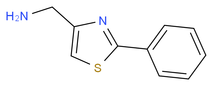 (2-Phenyl-1,3-thiazol-4-yl)methylamine_分子结构_CAS_)