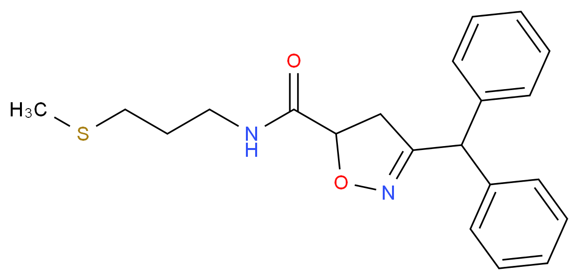 3-(diphenylmethyl)-N-[3-(methylthio)propyl]-4,5-dihydro-5-isoxazolecarboxamide_分子结构_CAS_)