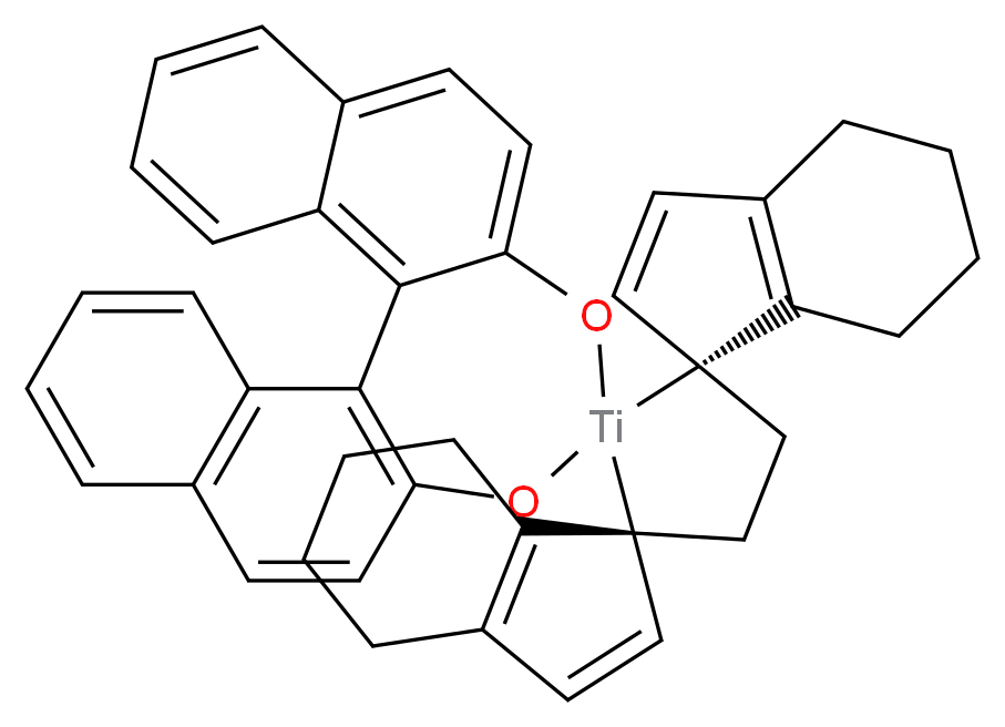 (1R,1'R)-4,4',5,5',6,6',7,7'-octahydrotrispiro[bis(indene)-1,2'':1',5''-[1]titanacyclopentane-1'',13'''-[12,14]dioxa-[13]titanapentacyclo[13.8.0.0<sup>2</sup>,<sup>1</sup><sup>1</sup>.0<sup>3</sup>,<sup>8</sup>.0<sup>1</sup><sup>8</sup>,<sup>2</sup><sup>3</sup>]tricosane]-1'''(15'''),2'''(11'''),3''',5''',7''',9''',16''',18''',20''',22'''-decaene_分子结构_CAS_143063-72-3