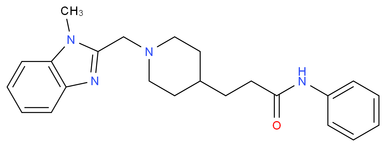 3-{1-[(1-methyl-1H-benzimidazol-2-yl)methyl]-4-piperidinyl}-N-phenylpropanamide_分子结构_CAS_)