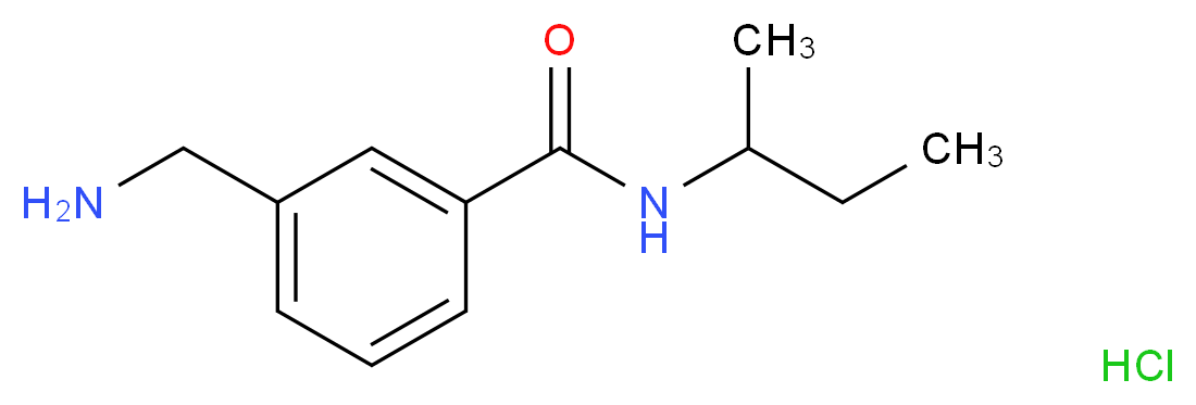 3-(aminomethyl)-N-(butan-2-yl)benzamide hydrochloride_分子结构_CAS_)