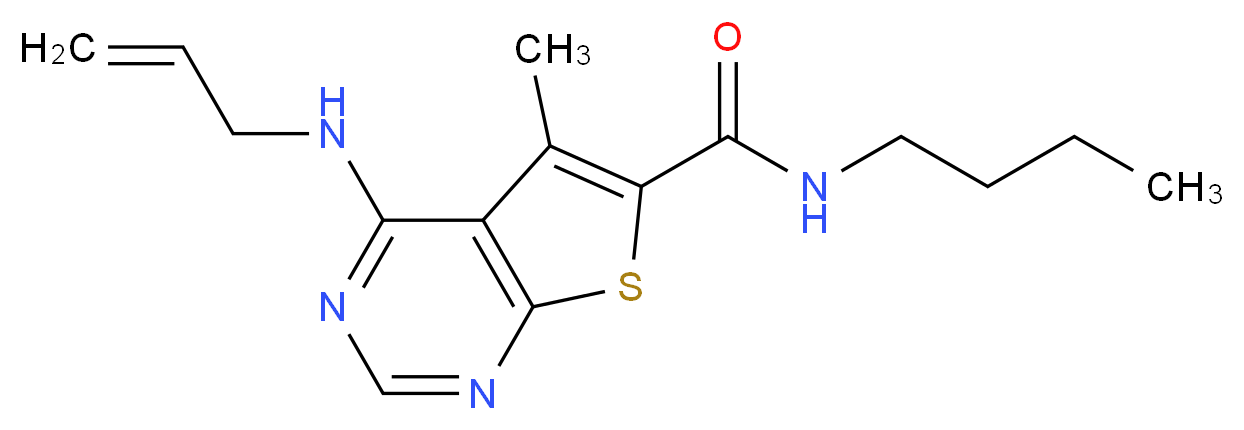 4-(allylamino)-N-butyl-5-methylthieno[2,3-d]pyrimidine-6-carboxamide_分子结构_CAS_)