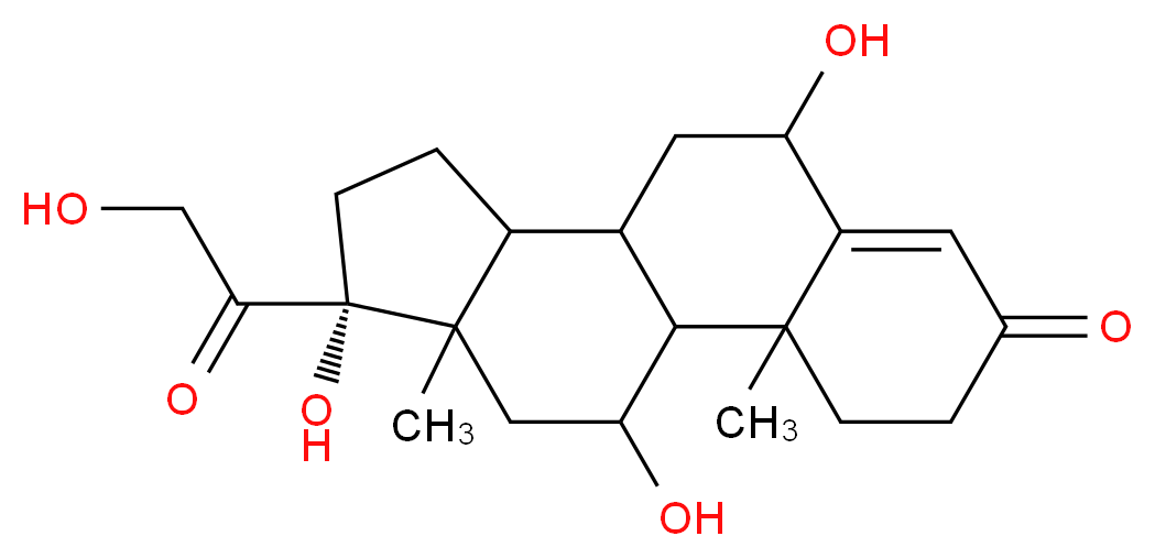 (14R)-8,14,17-trihydroxy-14-(2-hydroxyacetyl)-2,15-dimethyltetracyclo[8.7.0.0<sup>2</sup>,<sup>7</sup>.0<sup>1</sup><sup>1</sup>,<sup>1</sup><sup>5</sup>]heptadec-6-en-5-one_分子结构_CAS_3078-34-0