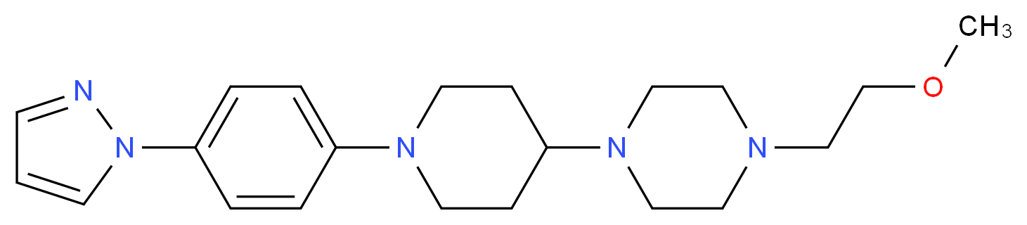 1-(2-methoxyethyl)-4-{1-[4-(1H-pyrazol-1-yl)phenyl]piperidin-4-yl}piperazine_分子结构_CAS_)