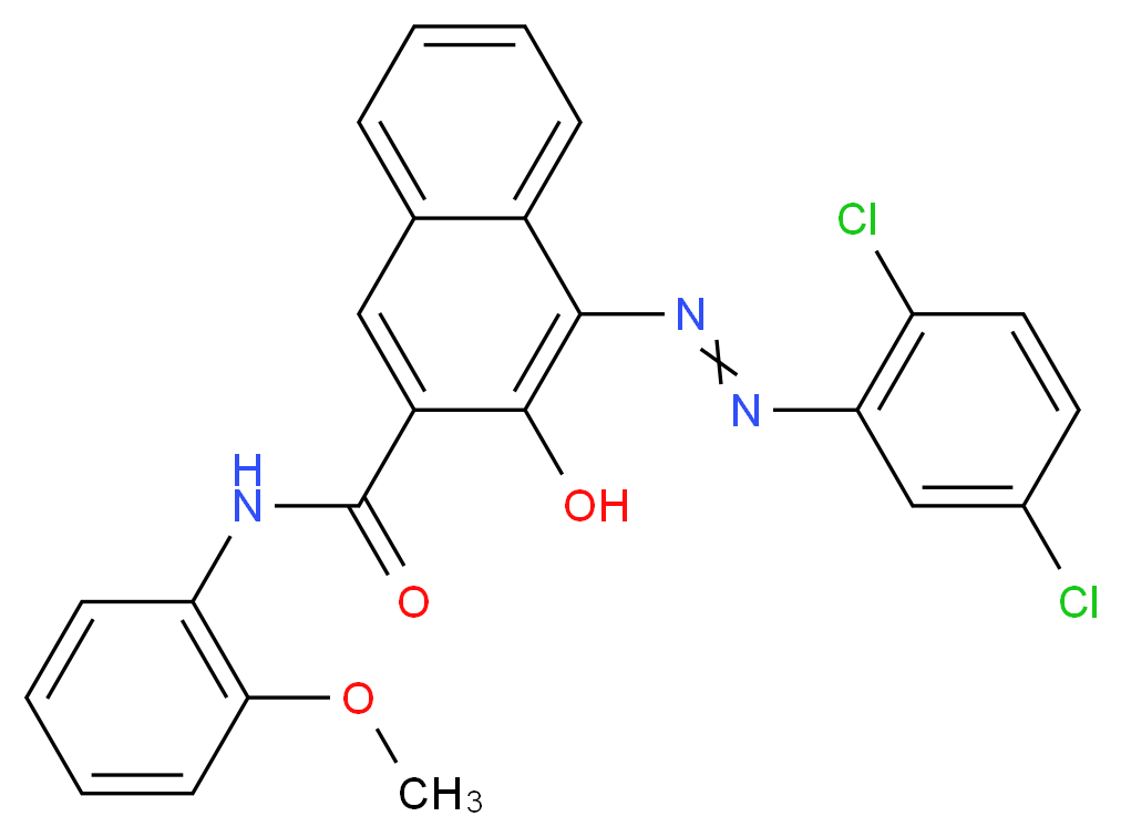 4-[2-(2,5-dichlorophenyl)diazen-1-yl]-3-hydroxy-N-(2-methoxyphenyl)naphthalene-2-carboxamide_分子结构_CAS_6410-38-4