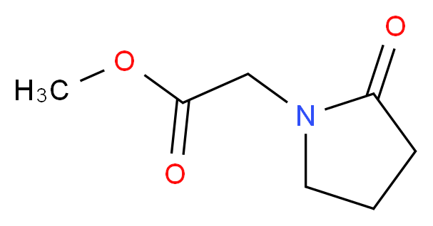 methyl 2-(2-oxopyrrolidin-1-yl)acetate_分子结构_CAS_59776-88-4