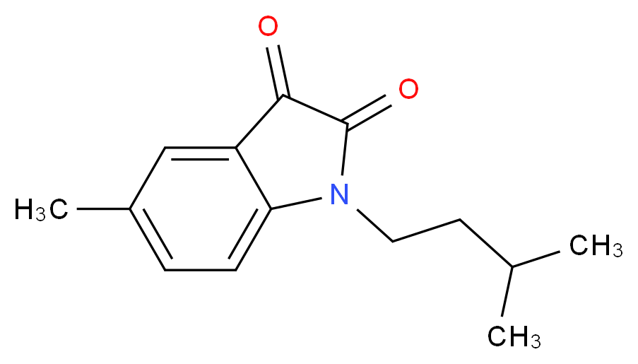 1-isopentyl-5-methylindoline-2,3-dione_分子结构_CAS_)