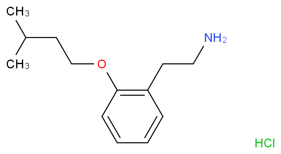 {2-[2-(3-Methylbutoxy)phenyl]ethyl}amine hydrochloride_分子结构_CAS_1201633-45-5)