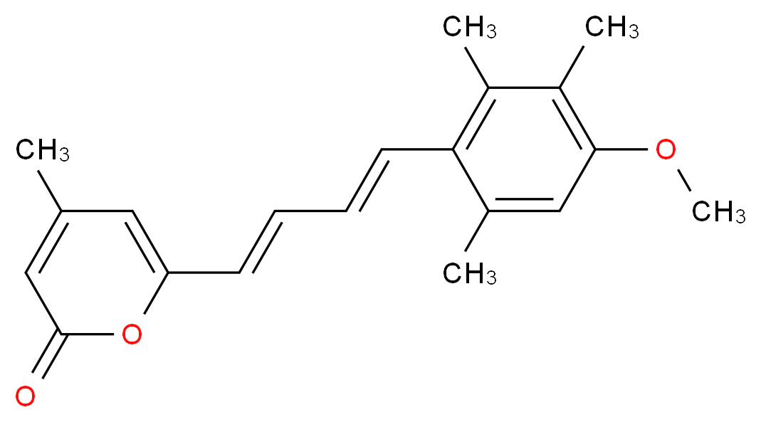 6-[(1E,3E)-4-(4-Methoxy-2,3,6-trimethylphenyl)-2-methyl-1,3-butadien-1-yl]-4-methyl-2H-pyran-2-one_分子结构_CAS_1076198-46-3)