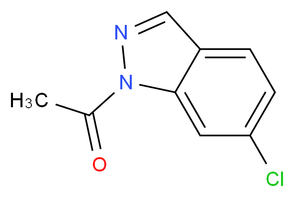 1-(6-chloro-1H-indazol-1-yl)ethan-1-one_分子结构_CAS_708-40-7